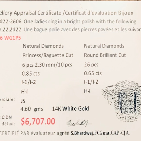 14K White Gold & Genuine Diamond Art Deco Ring - Picture 13 of 13